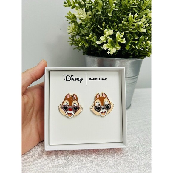 New Baublebar X Disney Chip And Dale Valentines Day Earrings Limited Edition - Picture 3 of 7